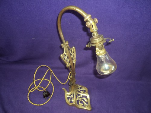 Ancien pied lampe bronze - de,