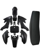 Plastics Kit with Black Seat for CRF50 XR50, Chinese 50Cc Dirt Pit Bike,Fenders