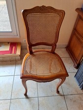 Chaises cannées en merisier de style régence