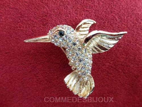 Broche vintage colibri nectar - vintage,
