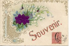 CARTE POSTALE / FANTAISIE GAUFREE / SOUVENIR