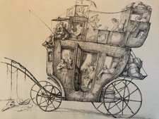 Dessin Original La Calèche
