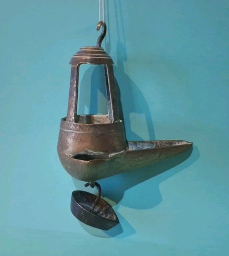 Ancienne lampe huile en - lampe, à