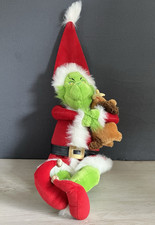 VTG Beverly Hills Teddy Bear Co. Stuffed Dr Seuss Grinch w/Max 32" Long Plush