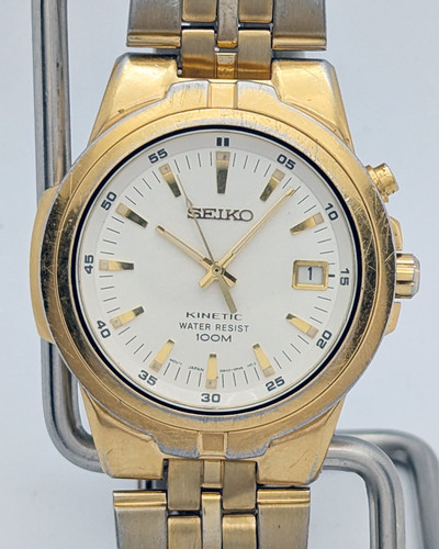 Seiko kinetic 5m42 - 5m42-0l20, gold