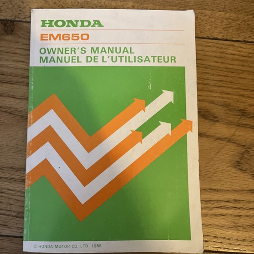 Manuel generateur honda - honda, 650