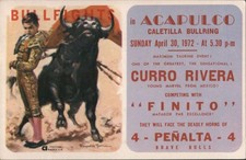 Mexico Acapulco Bullring Bullfight Curro Rivera Finito 1972 Jack Murray,Alameda