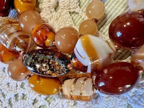 Collier ancien perles verre