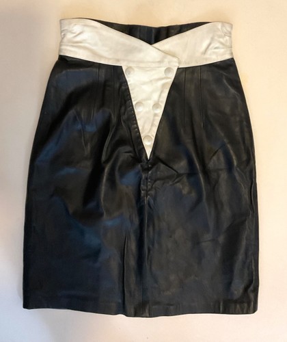 Jupe cuir blanc - cuir, et
