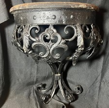 Old Vintage Italian Wrought Iron Metal Wall Mounted Shelf Bracket Console Table