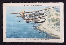 CPA carte publicitaire AIR FRANCE Hydravion BREGUET Saïgon Georges Plasse