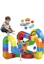 Circuit de Train Électrique Magnétique, Jeu de Construction Circuit Flexible 51p