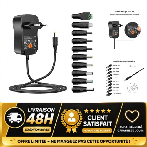 Adaptateur secteur universel - adaptateur,