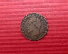 rare et jolie piece de 5 ctms , napoléon III , 1857  A