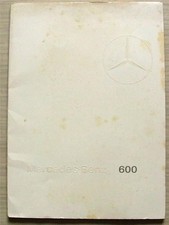 MERCEDES BENZ 600 Car Sales Literature Pack Aug 1963 #P1117 e 863