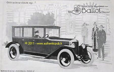 1925 ART DECO AD TWO LITER BALLOT CAR