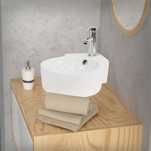 Lavabo angle ronde - d'angle,