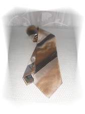 Cravate Fantaisie Rayée Tons