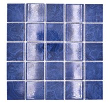 Carrelage Mosaïque Céramique Cobalt Schlieren Effet Carreaux de Mur 10 Surfaces