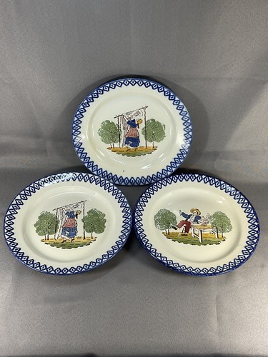Assiettes plates faïence - plates,
