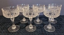 Set of 6 Cristal D'Arques Longchamp (7.5 oz) Champagne/Tall Sherbet Glasses 5.5"