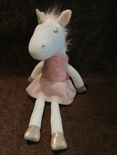 Doudou peluche licorne blanc