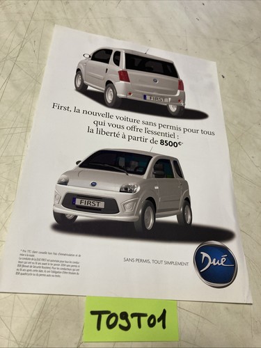 Dué first voiturette voiture - first,