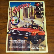 ALFA ROMEO GTV-6 ALFISSIMO! PRINT AD MAGAZINE ADVERTISEMENT THE DRIVING SPIRIT