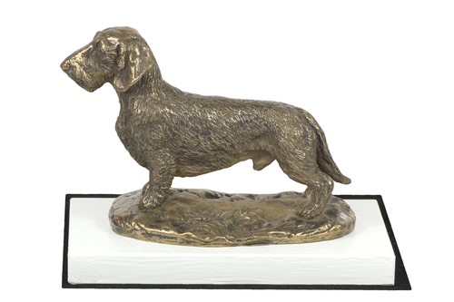 Teckel poil dur statuette - teckel,