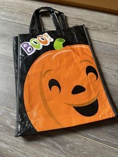 slim Halloween pumpkin Boo reusable tote gifting sack candy bag