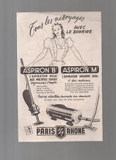 advertising old papers PARIS-RHONE vacuum cleaner and waxer (P49765)