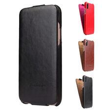 Vertical Flip Case PU Leather Phone Cover for iPhone 16e/15/14/13/12/11 XR SE 8