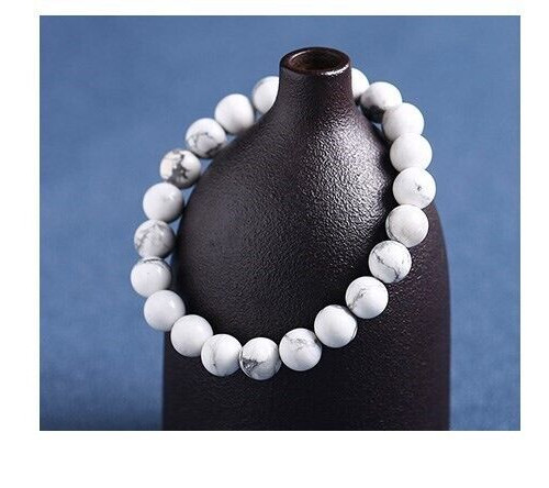 Bracelet perles howlite - bracelet, en