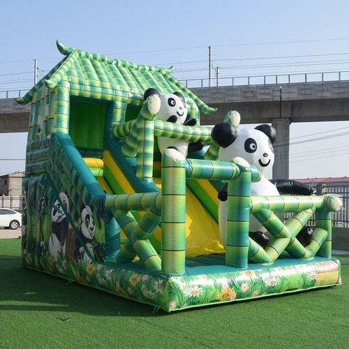 Panda château gonflable - panda, 4×6
