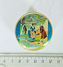 Old small pocket gingham box H Moinet marquis old tin box tin box