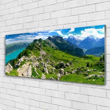 Impression sur verre acrylique Image tableau 125x50 Nature Montagnes