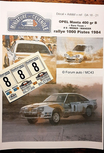 Decal opel manta 400 - decal, 43