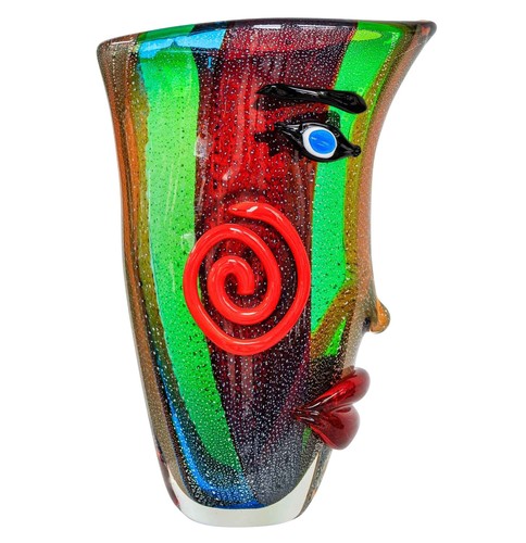 Vase verre visage - en,