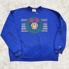 Sweat Champion XL bleu vintage