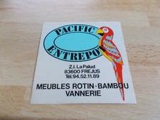 Sticker / sticker PACIFIC WAREHOUSE Fréjus / furniture rattan-bamboo-bannery