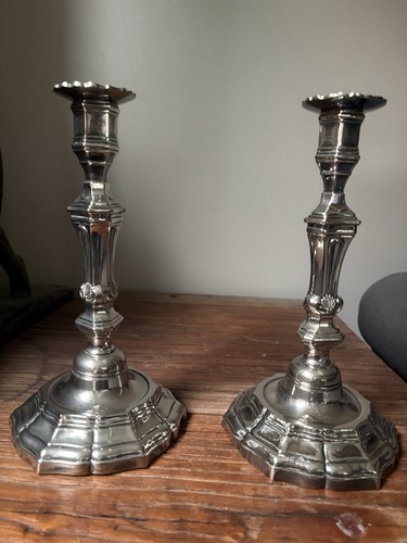 Paire flambeaux bougeoirs - paire,