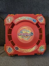 Beyblade Metal Fusion Portable Battle Duel Arena Stadium Handle Case Red Orange