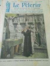 Un moine sculpteur à l'abbaye bénédictine de Buckfast Engleterre Print 1922