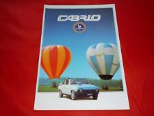 1982 Fiat Ritmo Bertone Convertible Brochure Brochure Depliant Folleto