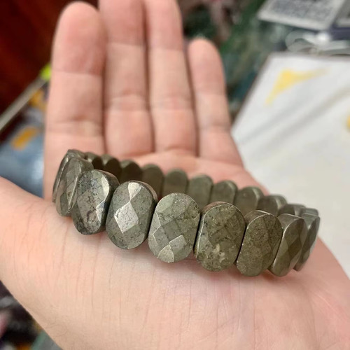 Bracelet perles pyrite - bracelet,