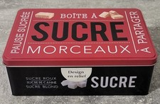 Boite à sucre en métal Design En Relief Faveco