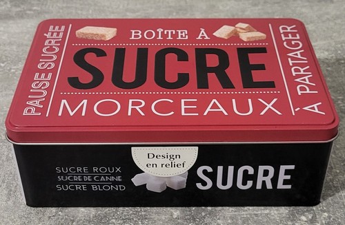 Boite sucre métal - à,