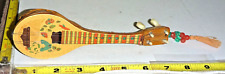 Vtg Small Plastic Greek BOUZOUKI with Adjustable Metal Strings ~ 7½ x 2⅛ x 1¾"