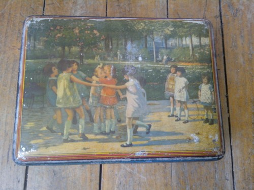 Ancienne boite tole decor - ancienne,