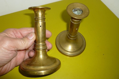 Petits bougeoirs bronze - petits,